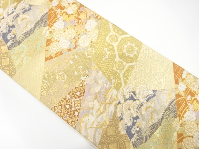 JAPANESE FUKURO OBI / WOVEN CRANE